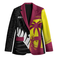 New Zealand and West Indies Cricket Custom Blazer Black Cap Windies Together - Wonder Print Shop