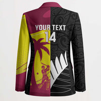 New Zealand and West Indies Cricket Custom Blazer Black Cap Windies Together - Wonder Print Shop