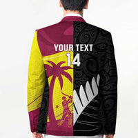 New Zealand and West Indies Cricket Custom Blazer Black Cap Windies Together - Wonder Print Shop