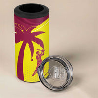 New Zealand and West Indies Cricket Custom 4 in 1 Can Cooler Tumbler Black Cap Windies Together - Wonder Print Shop