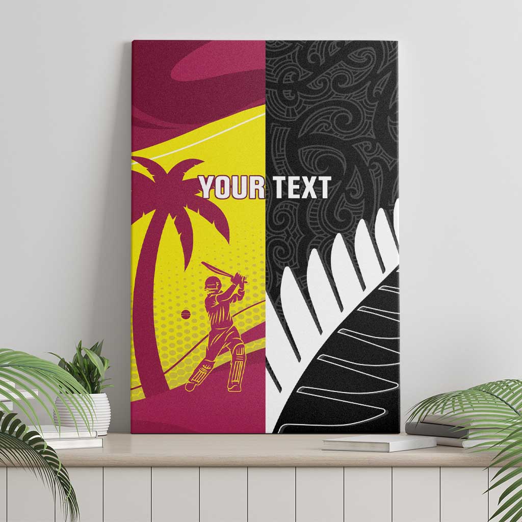 New Zealand and West Indies Cricket Custom Canvas Wall Art Black Cap Windies Together - Wonder Print Shop