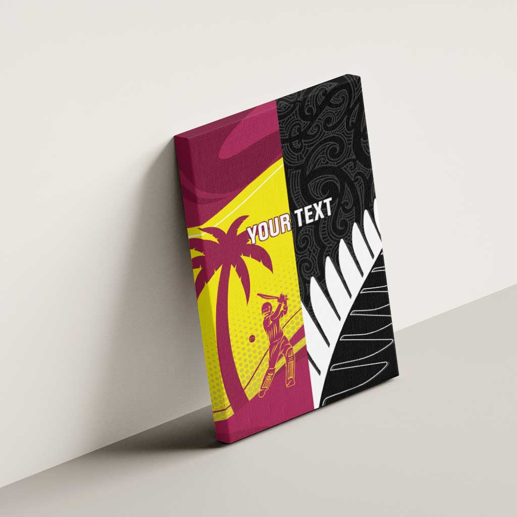 New Zealand and West Indies Cricket Custom Canvas Wall Art Black Cap Windies Together - Wonder Print Shop