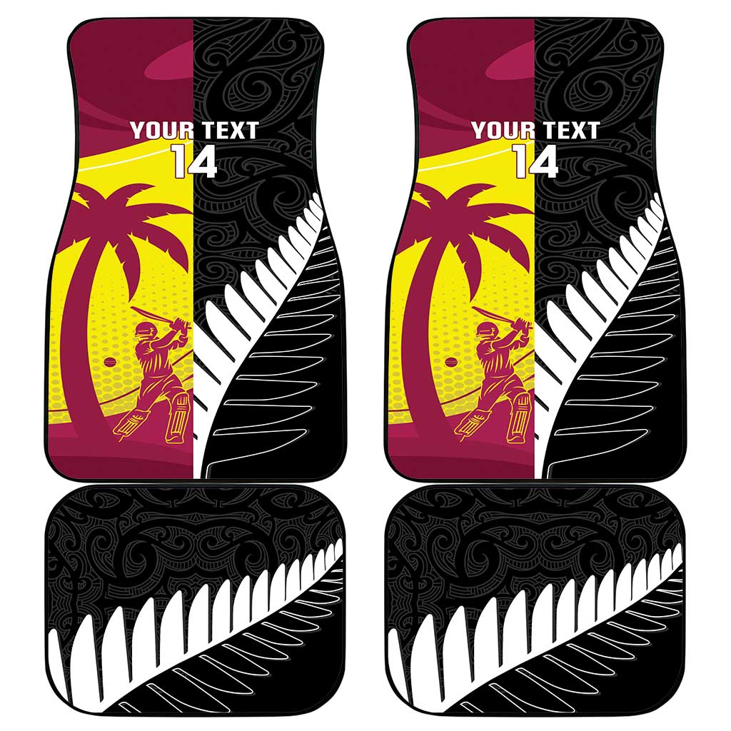 New Zealand and West Indies Cricket Custom Car Mats Black Cap Windies Together - Wonder Print Shop