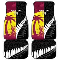 New Zealand and West Indies Cricket Custom Car Mats Black Cap Windies Together - Wonder Print Shop