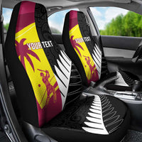 New Zealand and West Indies Cricket Custom Car Seat Cover Black Cap Windies Together - Wonder Print Shop
