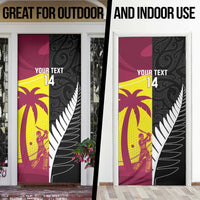 New Zealand and West Indies Cricket Custom Door Cover Black Cap Windies Together - Wonder Print Shop