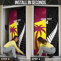 New Zealand and West Indies Cricket Custom Door Cover Black Cap Windies Together - Wonder Print Shop