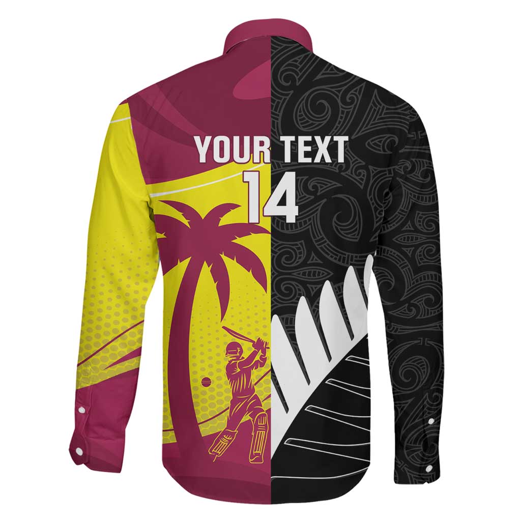 New Zealand and West Indies Cricket Custom Family Matching Mermaid Dress and Hawaiian Shirt Black Cap Windies Together - Wonder Print Shop