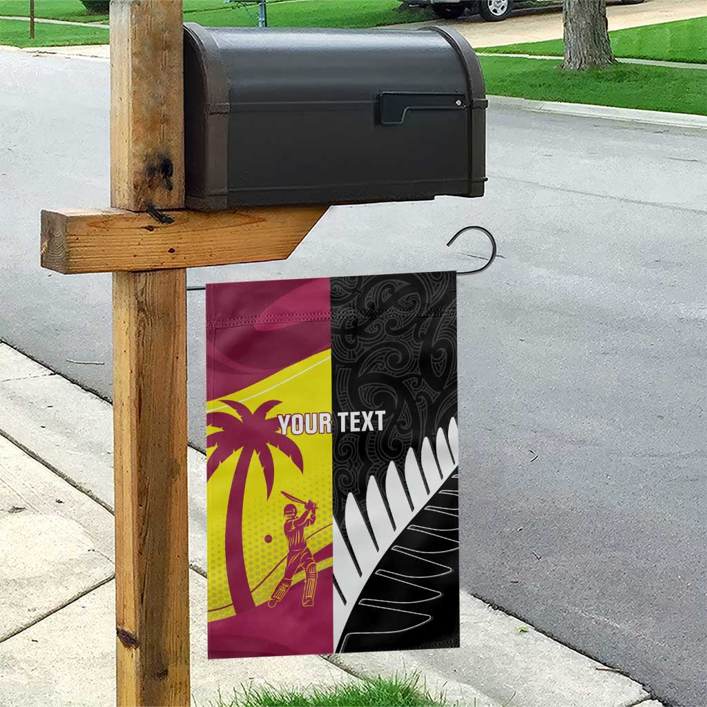 New Zealand and West Indies Cricket Custom Garden Flag Black Cap Windies Together - Wonder Print Shop