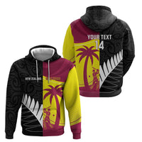 New Zealand and West Indies Cricket Custom Hoodie Black Cap Windies Together - Wonder Print Shop