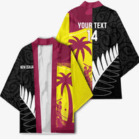New Zealand and West Indies Cricket Custom Kimono Black Cap Windies Together - Wonder Print Shop