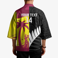 New Zealand and West Indies Cricket Custom Kimono Black Cap Windies Together - Wonder Print Shop