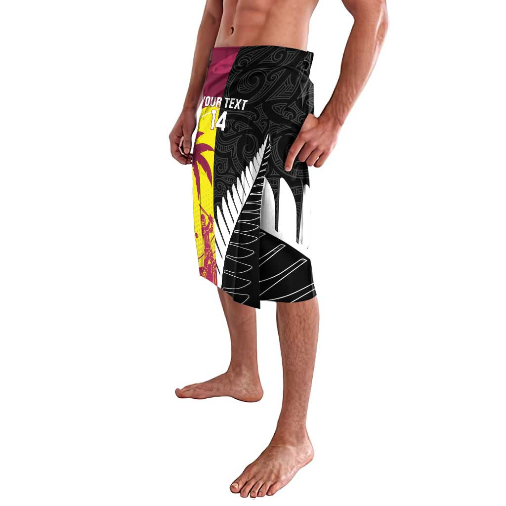 New Zealand and West Indies Cricket Custom Lavalava Black Cap Windies Together - Wonder Print Shop