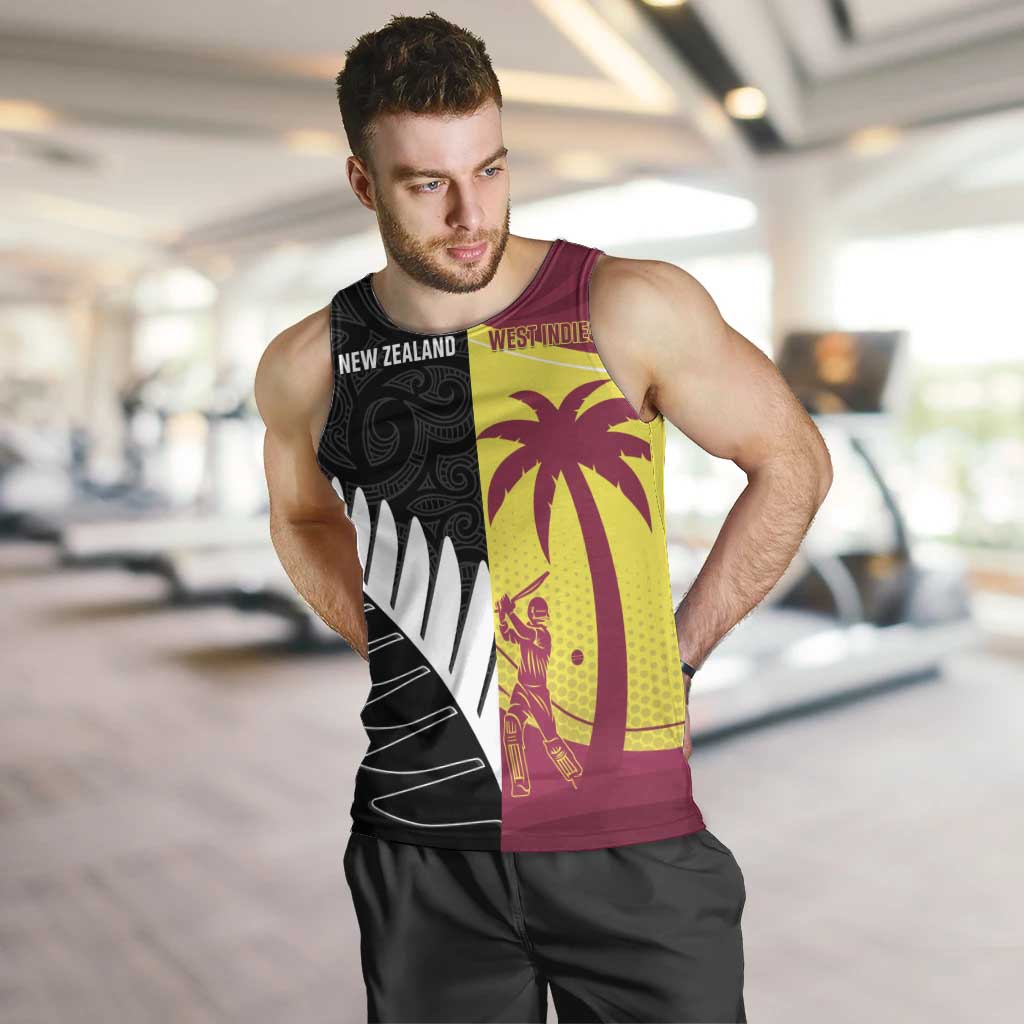 New Zealand and West Indies Cricket Custom Men Tank Top Black Cap Windies Together - Wonder Print Shop