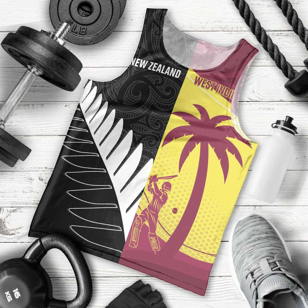 New Zealand and West Indies Cricket Custom Men Tank Top Black Cap Windies Together - Wonder Print Shop