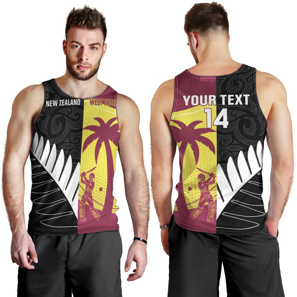 New Zealand and West Indies Cricket Custom Men Tank Top Black Cap Windies Together - Wonder Print Shop