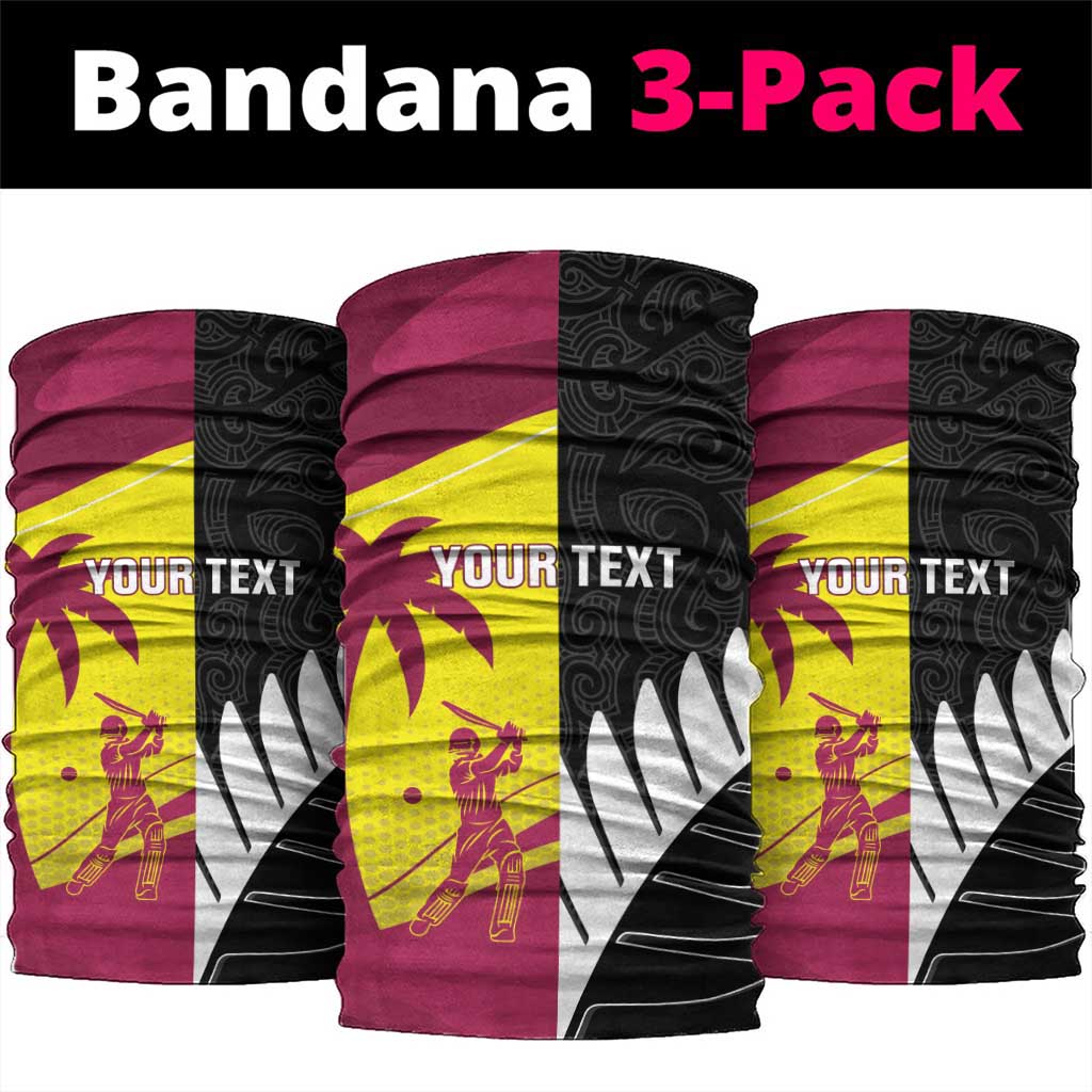 New Zealand and West Indies Cricket Custom Neck Gaiter Black Cap Windies Together - Wonder Print Shop
