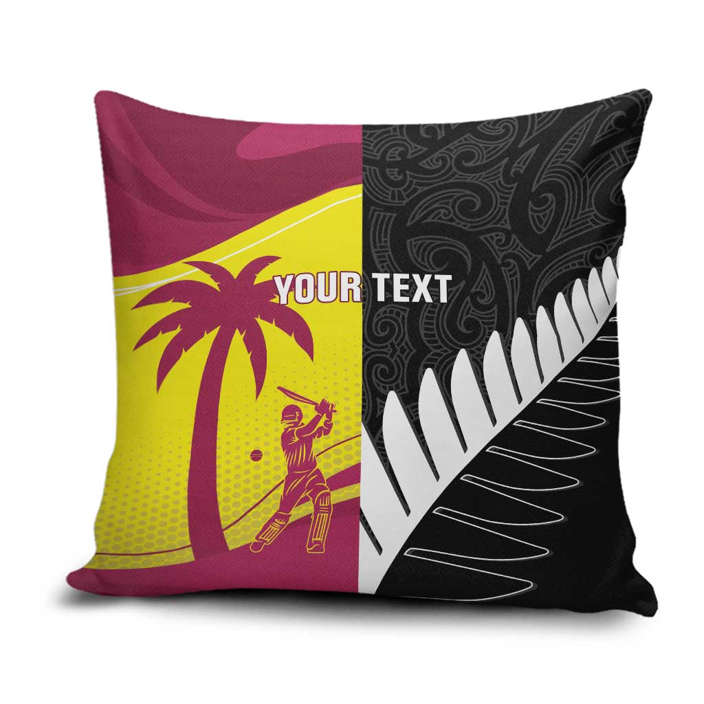 New Zealand and West Indies Cricket Custom Pillow Cover Black Cap Windies Together - Wonder Print Shop