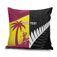 New Zealand and West Indies Cricket Custom Pillow Cover Black Cap Windies Together - Wonder Print Shop