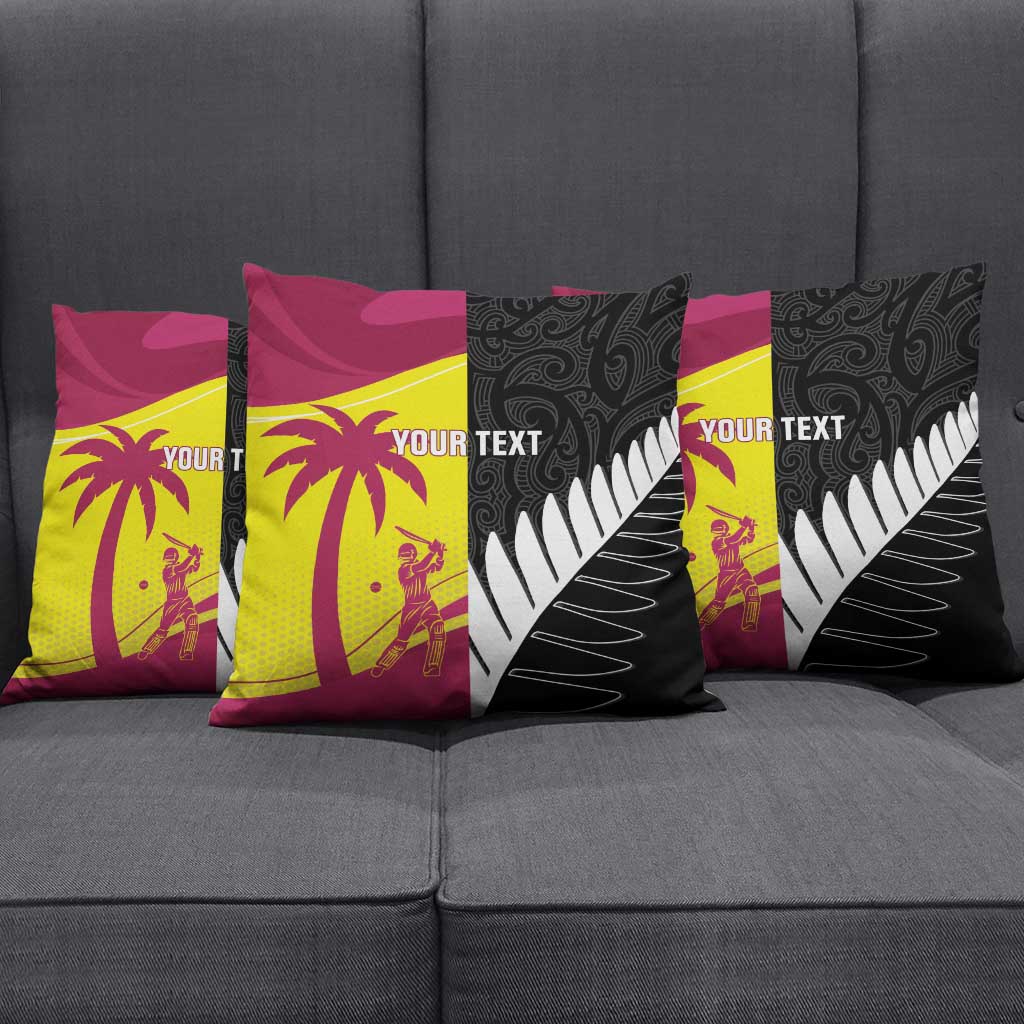 New Zealand and West Indies Cricket Custom Pillow Cover Black Cap Windies Together - Wonder Print Shop