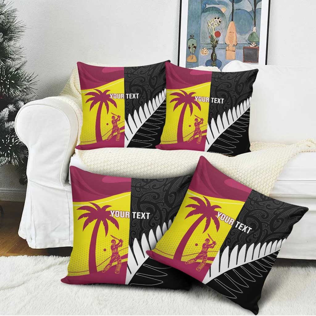 New Zealand and West Indies Cricket Custom Pillow Cover Black Cap Windies Together - Wonder Print Shop
