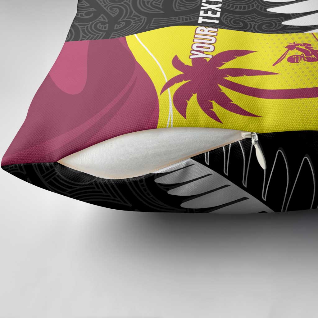 New Zealand and West Indies Cricket Custom Pillow Cover Black Cap Windies Together - Wonder Print Shop