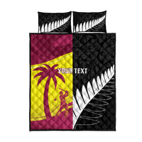New Zealand and West Indies Cricket Custom Quilt Bed Set Black Cap Windies Together - Wonder Print Shop