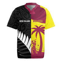 New Zealand and West Indies Cricket Custom Rugby Jersey Black Cap Windies Together - Wonder Print Shop