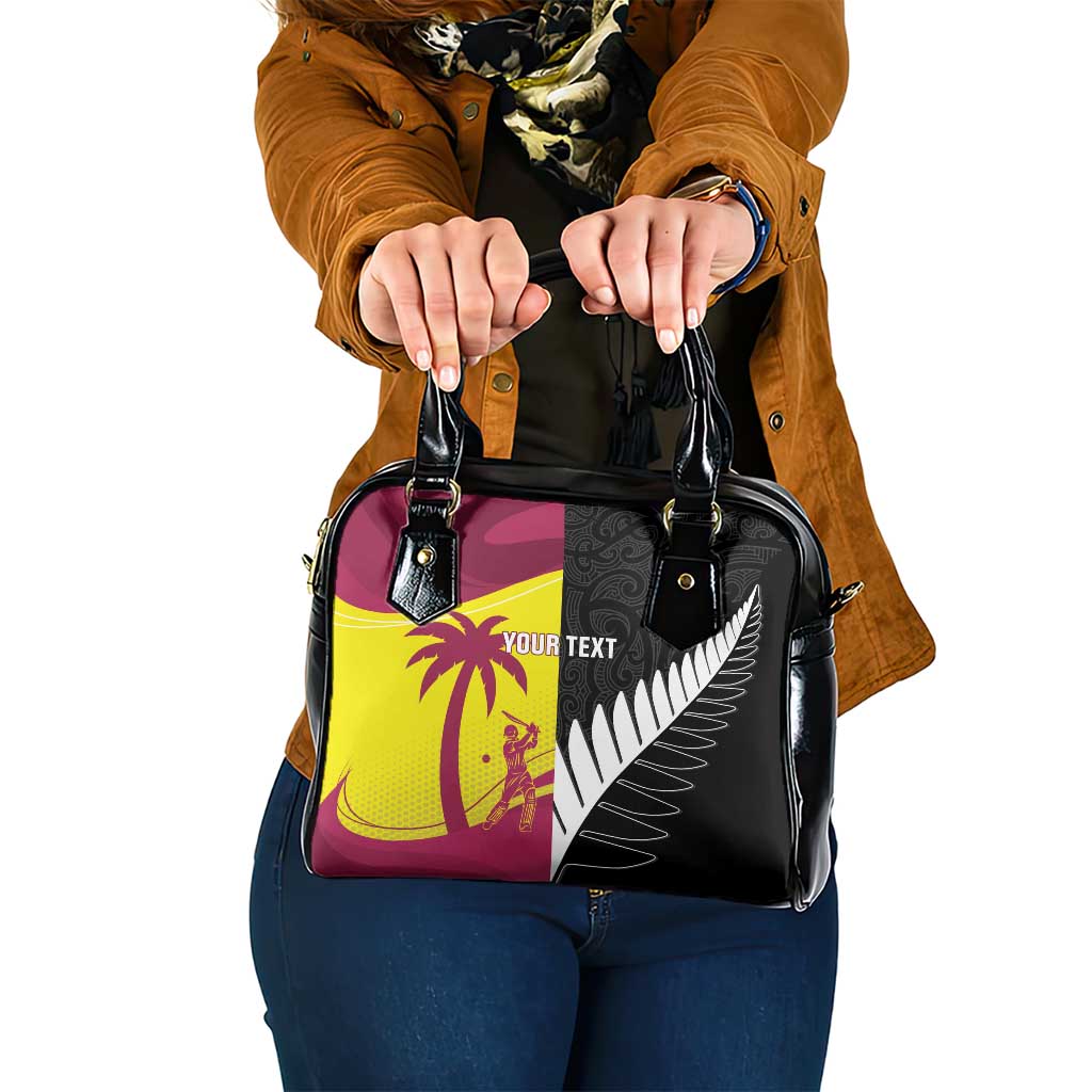 New Zealand and West Indies Cricket Custom Shoulder Handbag Black Cap Windies Together - Wonder Print Shop