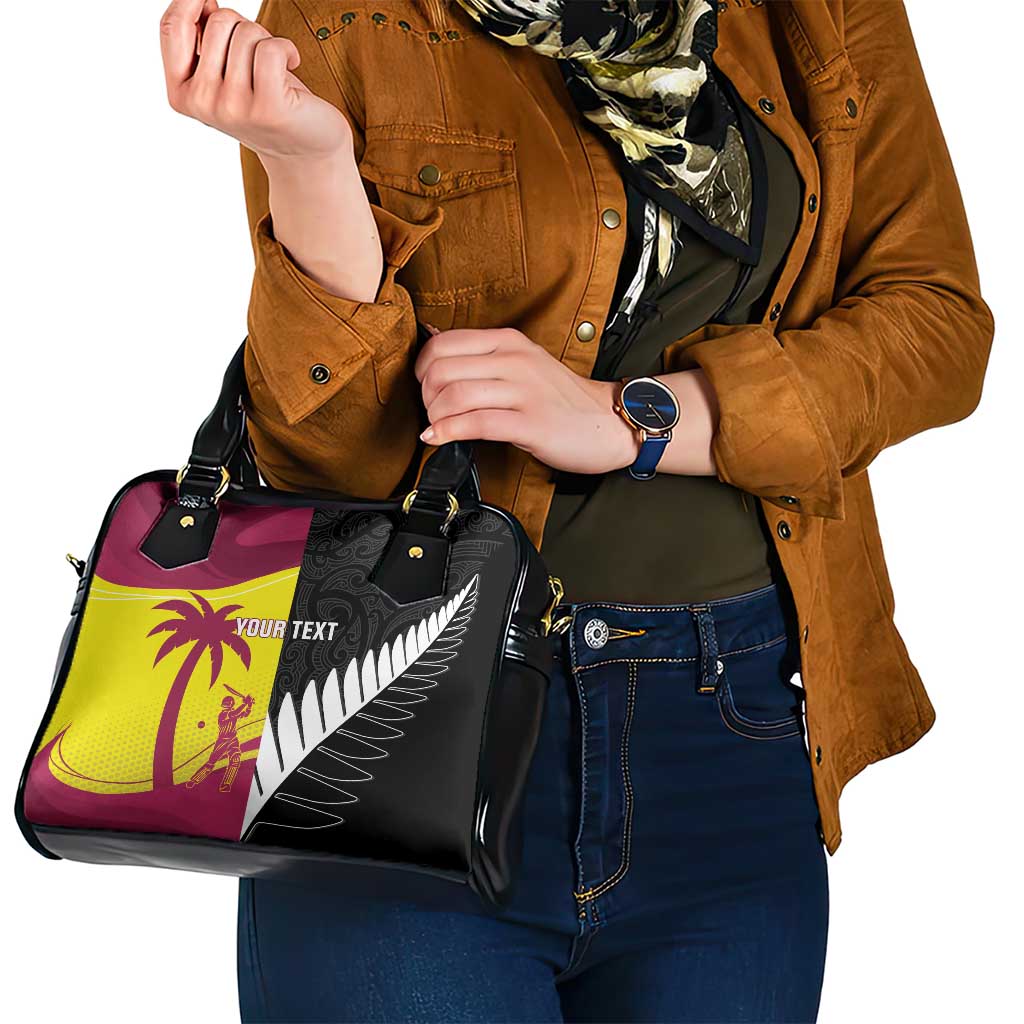 New Zealand and West Indies Cricket Custom Shoulder Handbag Black Cap Windies Together - Wonder Print Shop