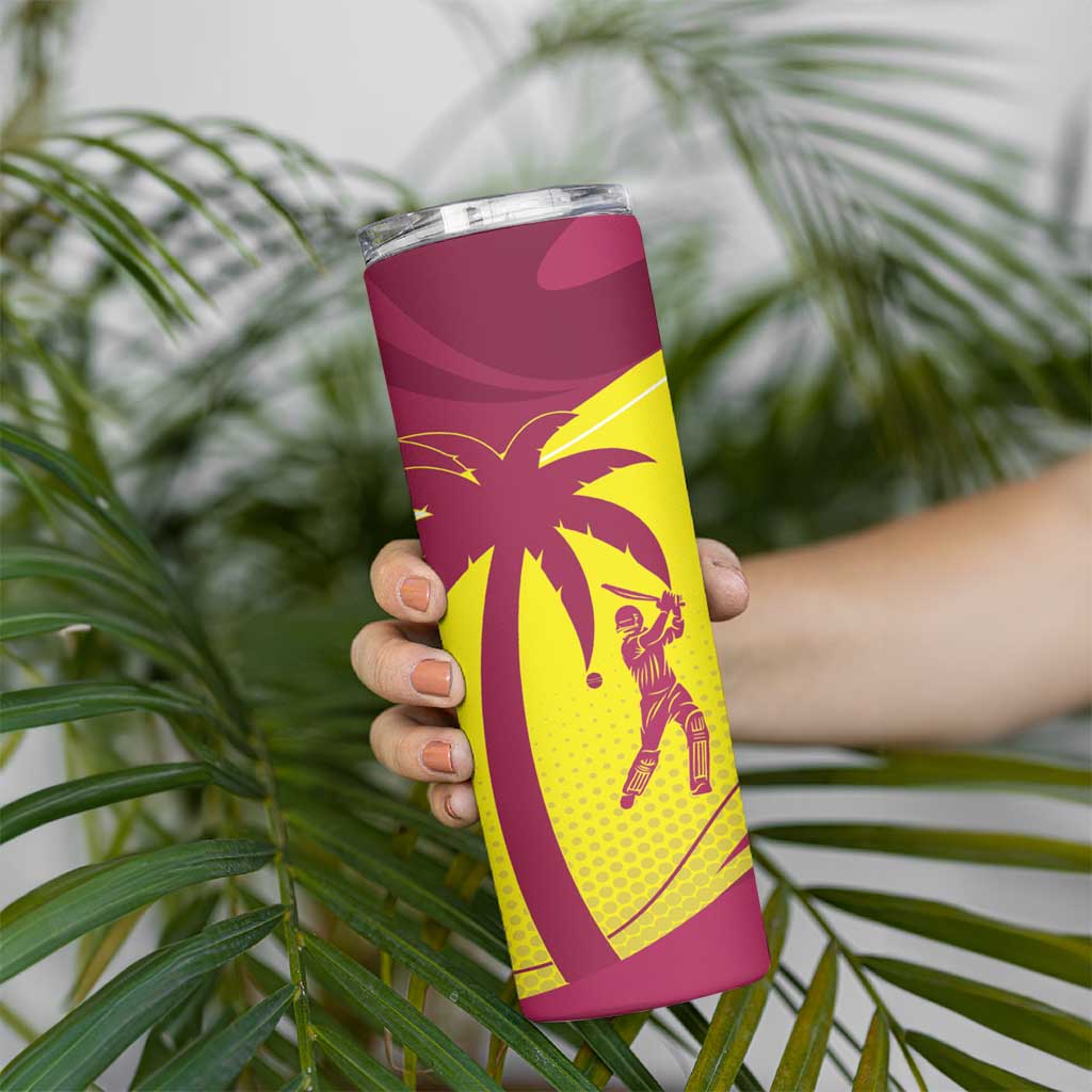 New Zealand and West Indies Cricket Custom Skinny Tumbler Black Cap Windies Together - Wonder Print Shop