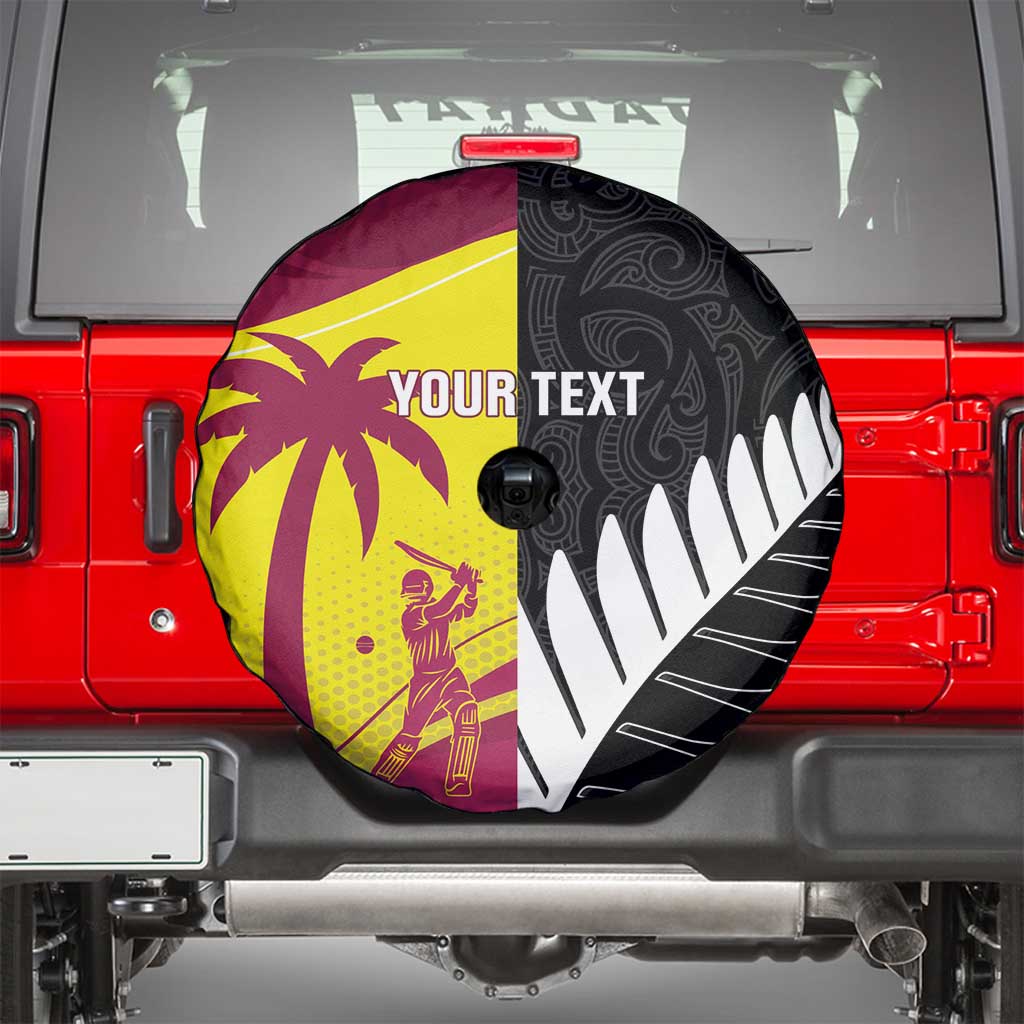 New Zealand and West Indies Cricket Custom Spare Tire Cover Black Cap Windies Together - Wonder Print Shop