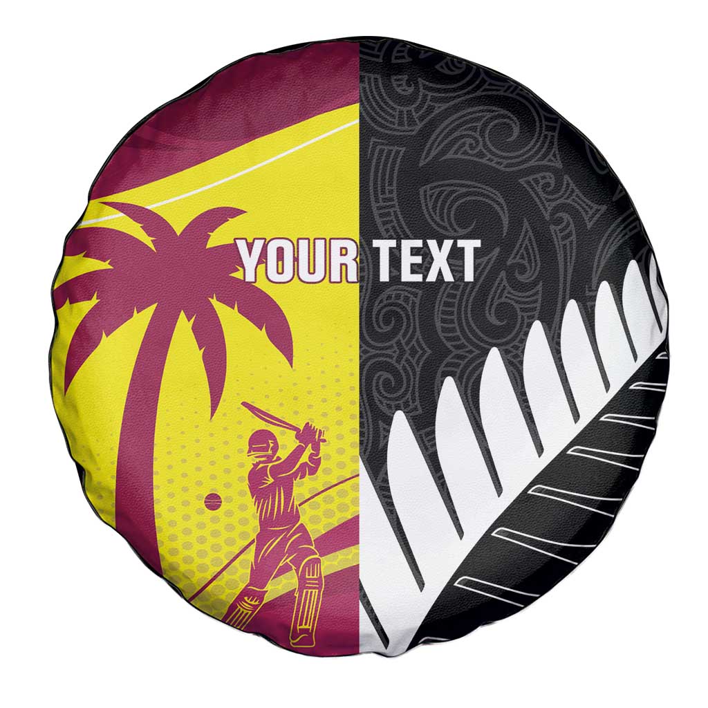 New Zealand and West Indies Cricket Custom Spare Tire Cover Black Cap Windies Together - Wonder Print Shop