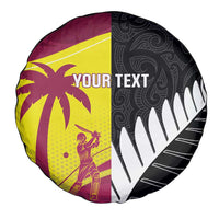 New Zealand and West Indies Cricket Custom Spare Tire Cover Black Cap Windies Together - Wonder Print Shop