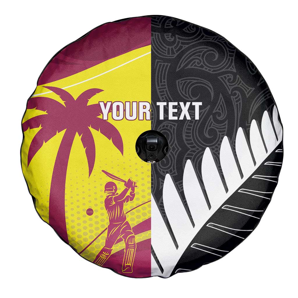 New Zealand and West Indies Cricket Custom Spare Tire Cover Black Cap Windies Together - Wonder Print Shop