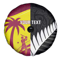 New Zealand and West Indies Cricket Custom Spare Tire Cover Black Cap Windies Together - Wonder Print Shop