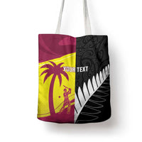 New Zealand and West Indies Cricket Custom Tote Bag Black Cap Windies Together - Wonder Print Shop