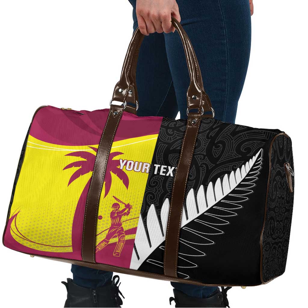 New Zealand and West Indies Cricket Custom Travel Bag Black Cap Windies Together - Wonder Print Shop