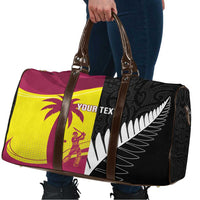 New Zealand and West Indies Cricket Custom Travel Bag Black Cap Windies Together - Wonder Print Shop