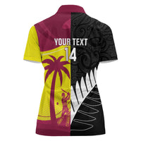 New Zealand and West Indies Cricket Custom Women Polo Shirt Black Cap Windies Together - Wonder Print Shop