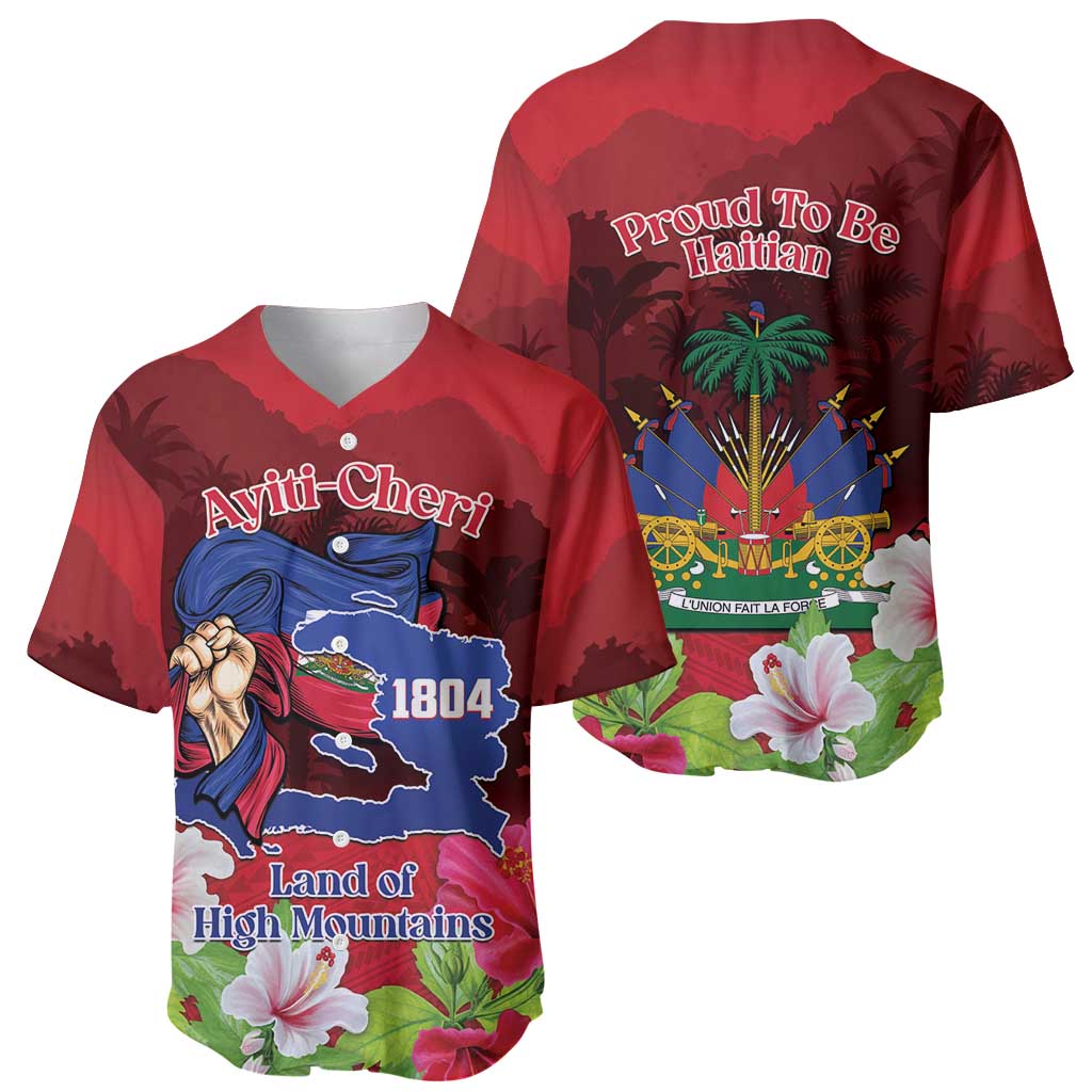 Ayiti-Cheri Independence Day Baseball Jersey Land of High Mountains - Wonder Print Shop