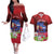 Ayiti-Cheri Independence Day Couples Matching Off The Shoulder Long Sleeve Dress and Hawaiian Shirt Land of High Mountains - Wonder Print Shop