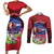 Ayiti-Cheri Independence Day Couples Matching Short Sleeve Bodycon Dress and Long Sleeve Button Shirt Land of High Mountains - Wonder Print Shop