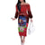 Ayiti-Cheri Independence Day Family Matching Off The Shoulder Long Sleeve Dress and Hawaiian Shirt Land of High Mountains - Wonder Print Shop