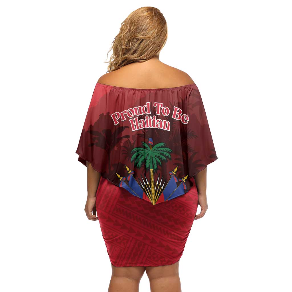 Ayiti-Cheri Independence Day Family Matching Off Shoulder Short Dress and Hawaiian Shirt Land of High Mountains - Wonder Print Shop