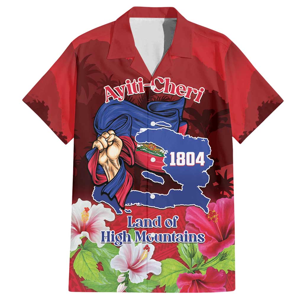 Ayiti-Cheri Independence Day Family Matching Summer Maxi Dress and Hawaiian Shirt Land of High Mountains - Wonder Print Shop