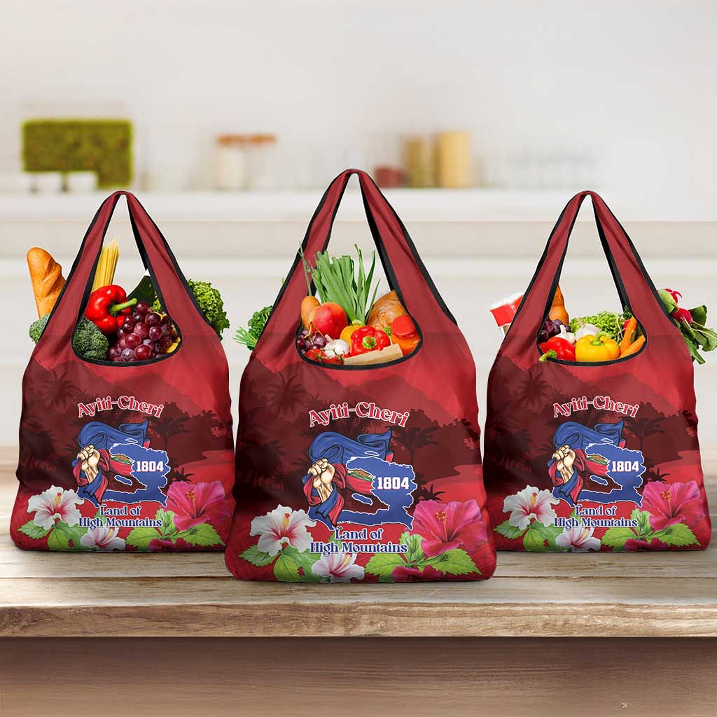 Ayiti-Cheri Independence Day Grocery Bag Land of High Mountains