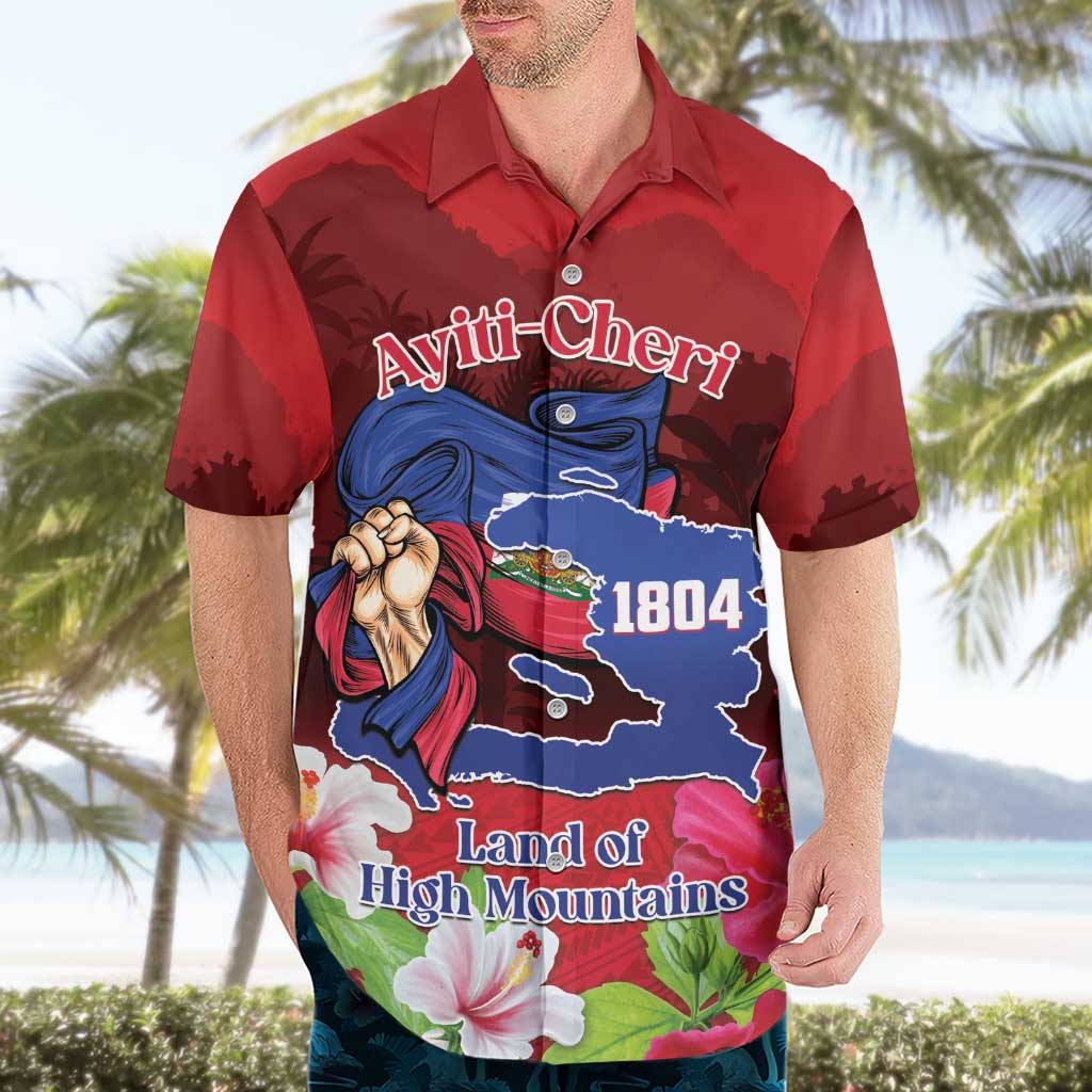 Ayiti-Cheri Independence Day Hawaiian Shirt Land of High Mountains - Wonder Print Shop