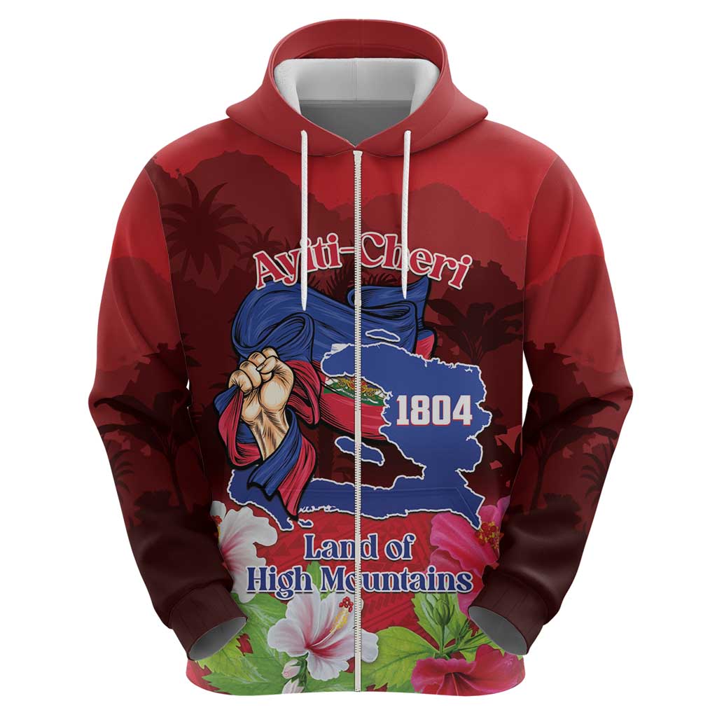 Ayiti-Cheri Independence Day Hoodie Land of High Mountains - Wonder Print Shop