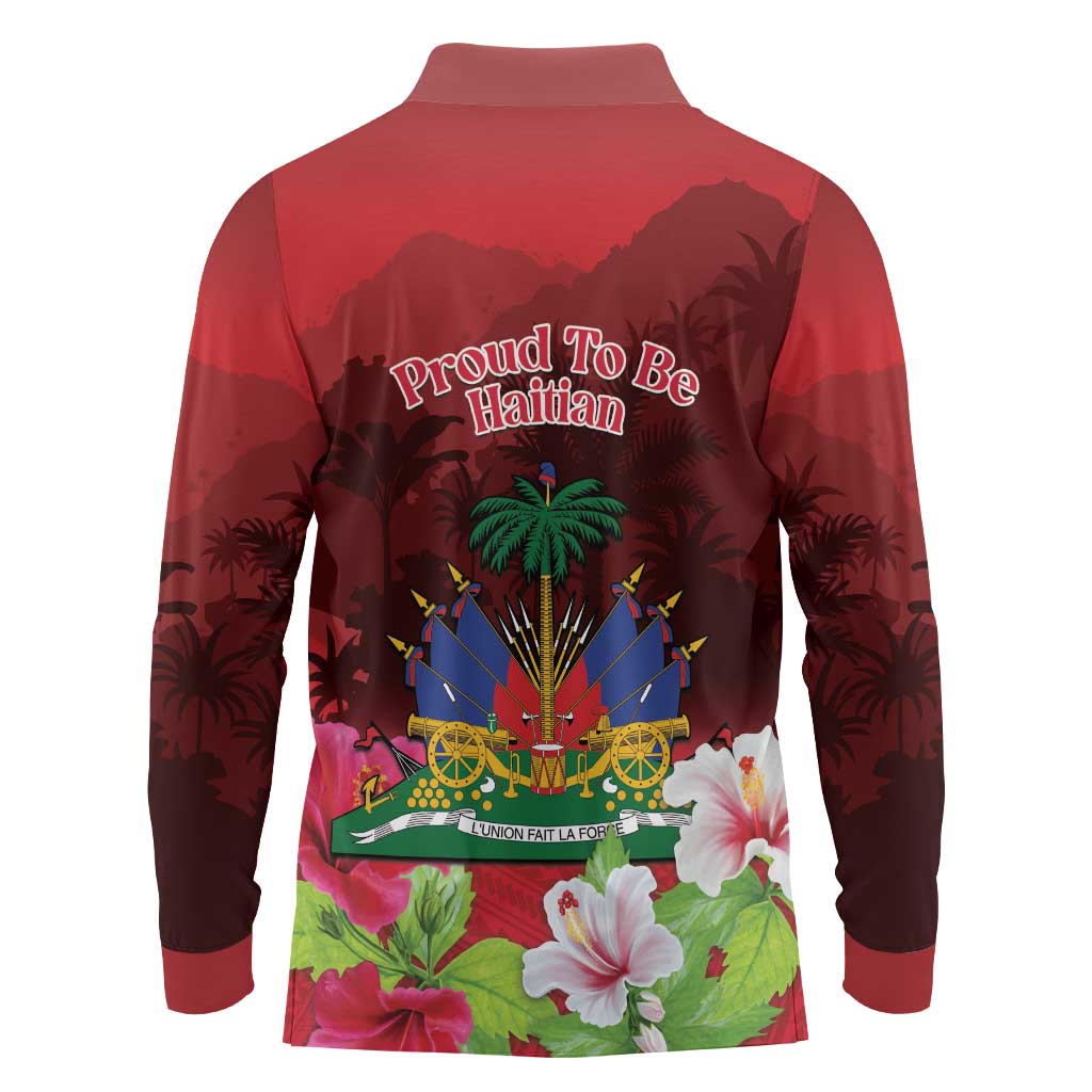 Ayiti-Cheri Independence Day Long Sleeve Polo Shirt Land of High Mountains - Wonder Print Shop